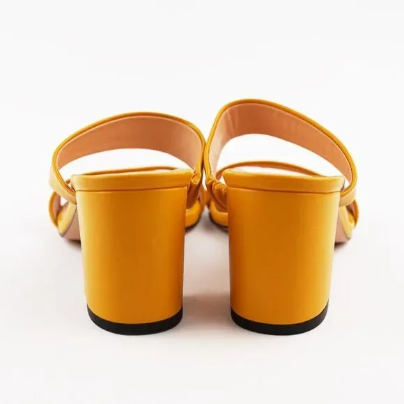 New JCREW Size 7 Lucie Double-Strap Block-Heel Sandals in Warm Marigold - Picture 6 of 7